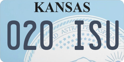 KS license plate 020ISU