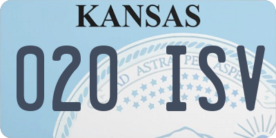 KS license plate 020ISV