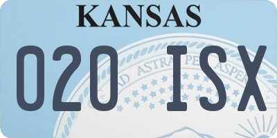 KS license plate 020ISX