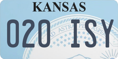 KS license plate 020ISY