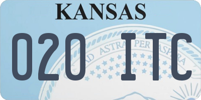 KS license plate 020ITC