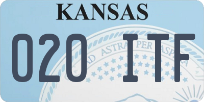 KS license plate 020ITF