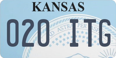 KS license plate 020ITG