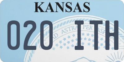 KS license plate 020ITH