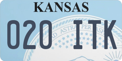 KS license plate 020ITK