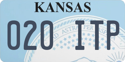 KS license plate 020ITP