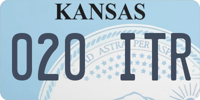 KS license plate 020ITR