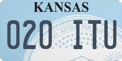 KS license plate 020ITU