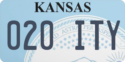 KS license plate 020ITY