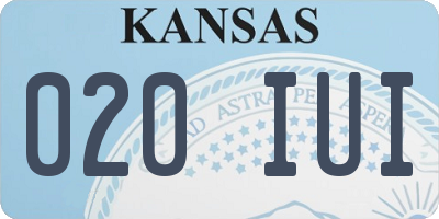 KS license plate 020IUI