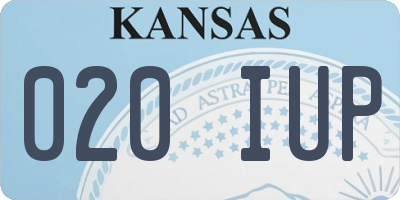 KS license plate 020IUP