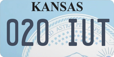 KS license plate 020IUT