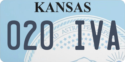 KS license plate 020IVA