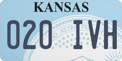 KS license plate 020IVH