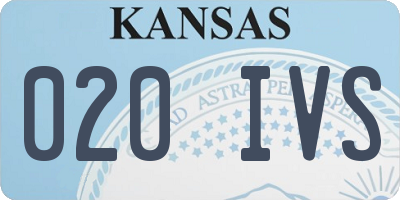 KS license plate 020IVS