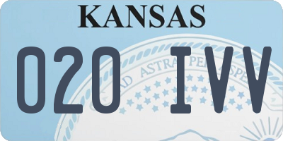 KS license plate 020IVV