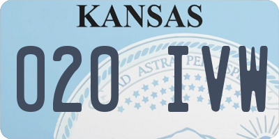 KS license plate 020IVW