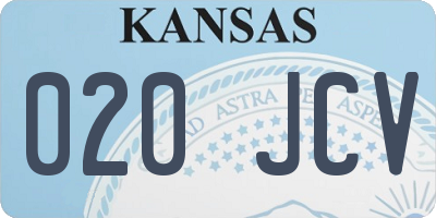 KS license plate 020JCV