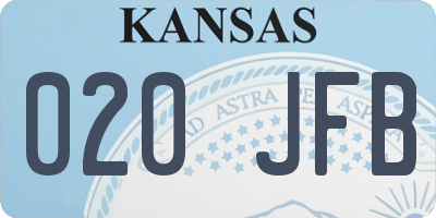 KS license plate 020JFB