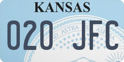 KS license plate 020JFC