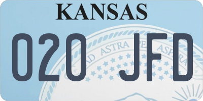 KS license plate 020JFD