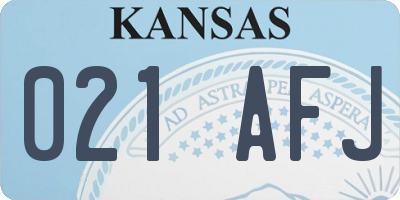 KS license plate 021AFJ