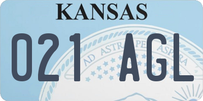 KS license plate 021AGL
