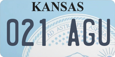 KS license plate 021AGU