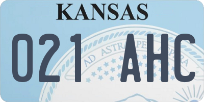 KS license plate 021AHC