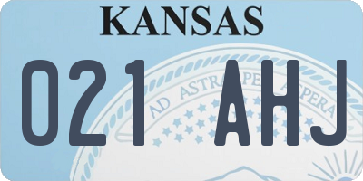 KS license plate 021AHJ