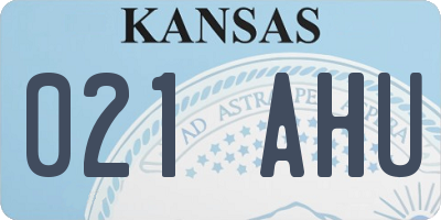 KS license plate 021AHU