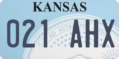 KS license plate 021AHX