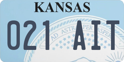 KS license plate 021AIT