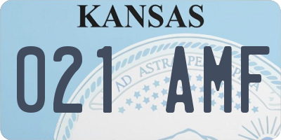 KS license plate 021AMF