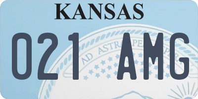 KS license plate 021AMG