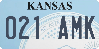 KS license plate 021AMK