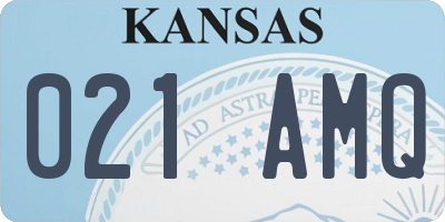 KS license plate 021AMQ