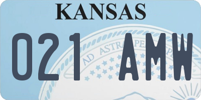 KS license plate 021AMW
