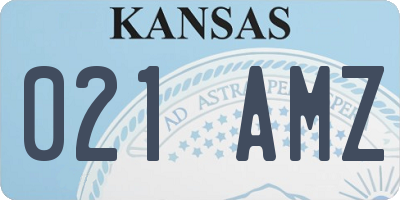 KS license plate 021AMZ