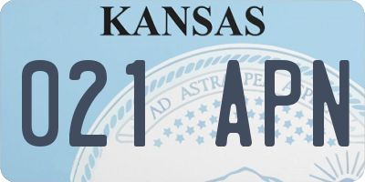KS license plate 021APN