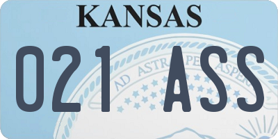 KS license plate 021ASS