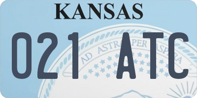 KS license plate 021ATC