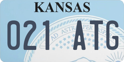 KS license plate 021ATG
