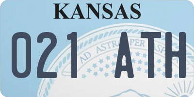 KS license plate 021ATH