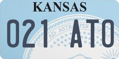 KS license plate 021ATO