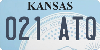 KS license plate 021ATQ