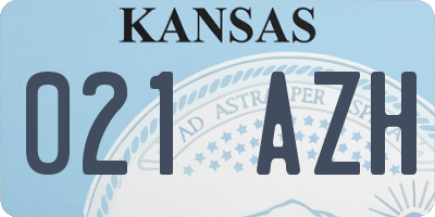 KS license plate 021AZH