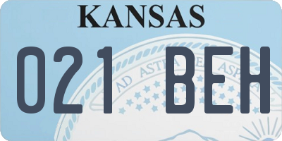 KS license plate 021BEH