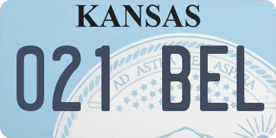 KS license plate 021BEL