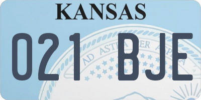 KS license plate 021BJE